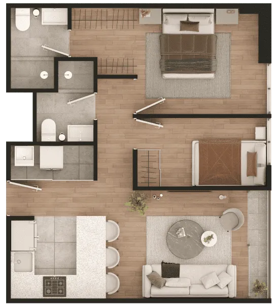 Modelo de 49 m2