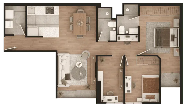 Modelo de 70 m2